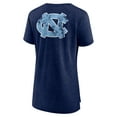 thumbnail image 3 of Women's Heather Navy North Carolina Tar Heels Slab Serif Tri-Blend T-Shirt, 3 of 3
