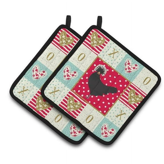 Carolines Treasures CK5261PTHD Polish Poland Chicken Love Pair of Pot Holders, 7.5HX7.5W, multicolor