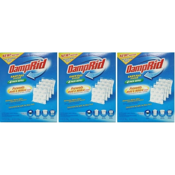 DampRid Easy Fill Moisture Absorber Refill No Scent 42 Oz, 3 Pack