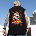 thumbnail image 2 of Chaleco de danza del león de dibujos animados para hombre, camiseta sin mangas de gran tamaño de hip hop, camisetas sin mangas con estampado gráfico de verano 2024, ropa Y2K, 2 of 5