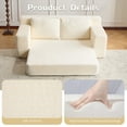 thumbnail image 4 of Hforesty Convertible Folding Sofa Bed for Living Room,Sleeper boneless cloud Couch with pullout bed and Pillows Foldable Floor Chair ,loveseat Lounge Sofa for bedroom,corduroy(WHITE), 4 of 7