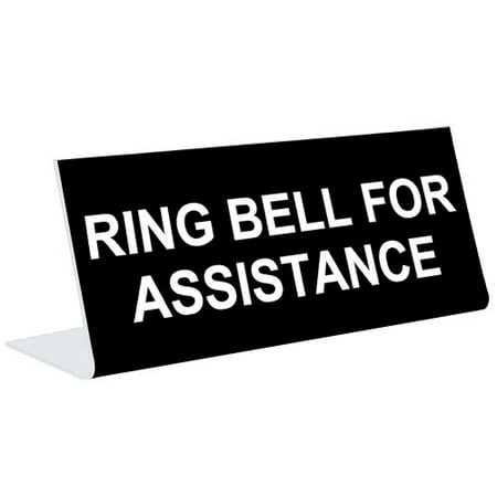 3 quot x 8 quot engraved tabletop tent desk sign ring bell for