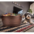 thumbnail image 6 of BREKX Metal Dog Toy Bin for Leak Resistant, Bronze Oval 25QT, 6 of 7