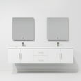 thumbnail image 5 of Geneva 80 in. W x 22 in. D Glossy White Double Bath Vanity, Cultured Marble Top, Faucet Set, and 30 in. LED Mirrors, 5 of 11