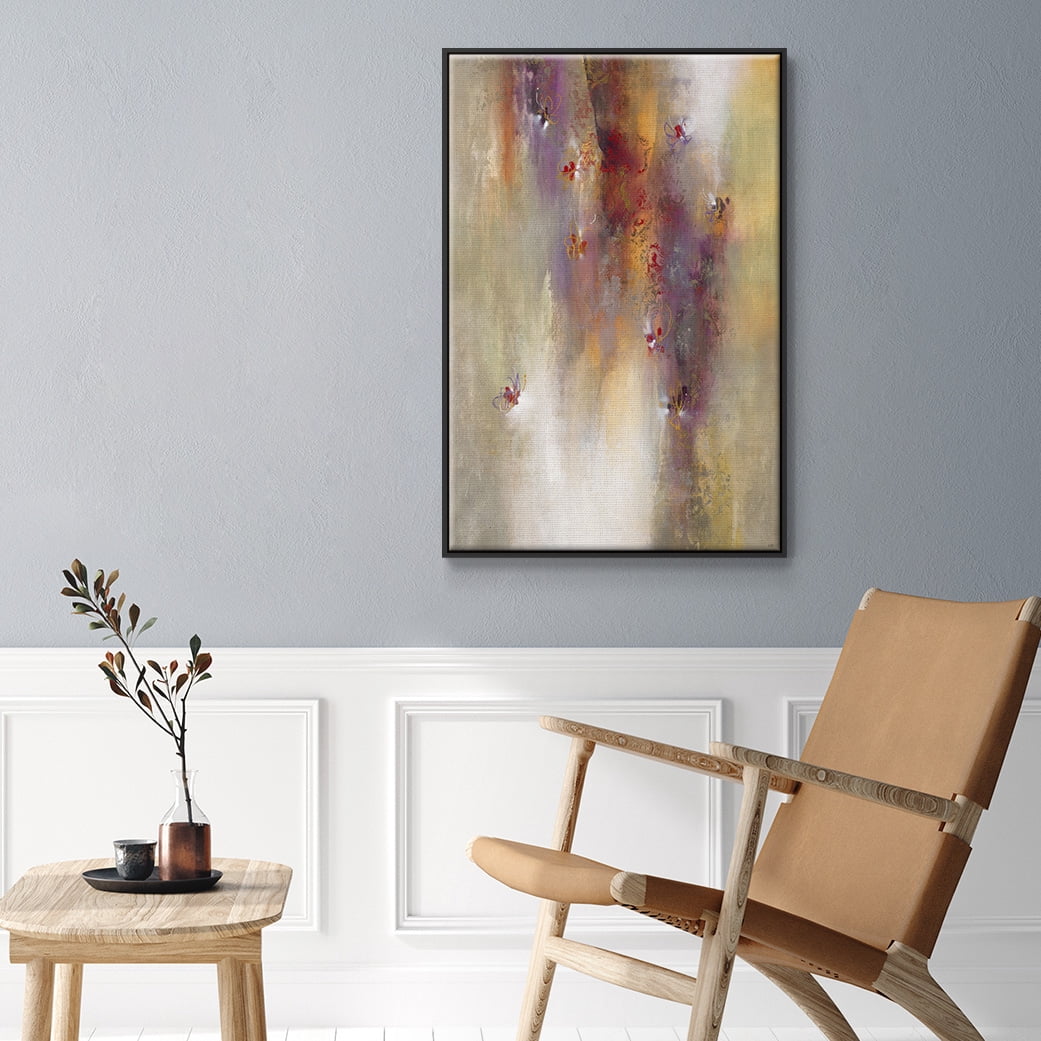 Scarlet Summer Framed Premium Gallery Wrapped Canvas - Ready to Hang - 25 x 37 - Black Floating Frame