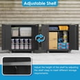 thumbnail image 3 of Storage Cabinet with Wheels and Pegboard, Rolling Garage Storage Cabinet with Locking Doors and Adjustable Shelf, Heavy Duty Steel Utility Cabinet for Home Office, Assembly Required, 3 of 6