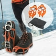 thumbnail image 6 of 1 Pair Ice Crampons Shoes Non Slip Grips for Snow Ice Hiking Climbing Boots with Flexible TPE Material Size 35-40, 6 of 9