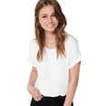 thumbnail image 3 of ONLY Camiseta de manga corta para mujer, ONLMOSTER O-NECK TOP, cuello redondo, mezcla de viscosa elástica Blanco L (Large), 3 of 6