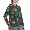 thumbnail image 6 of Uemuo Cute plant fox Pattern Women's Hoodie with Eye-catching Drawstrings- Casual Pullover Hoodie with Kangaroo Pocket, Stylish Hooded Sweatshirt-Large, 6 of 7