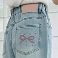 thumbnail image 5 of TOWED22 Girls' Jeans Versatile Fashion Wide Leg Casual Elastic Waist Little Girls Baggy Denim Pants,Blue,11-12 Y, 5 of 9