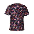 thumbnail image 6 of Vsdgher Dancing Skeletons Floral Garden Print Men's Dry Fit Mesh Athletic Shirts Moisture Wicking Tennis T-Shirt Tops, 6 of 9
