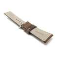 thumbnail image 4 of Bandini 22mm Mens Italian Leather Watch Band Strap - Brown - Double Stitch - Stainless Steel Buckle, 4 of 5