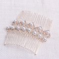 thumbnail image 2 of 2pcs Pearl Hair Comb Rhinestone Inlay Headdress Alloy Insert Comb Bridal Hair Accessories Hair Decoration, 2 of 9