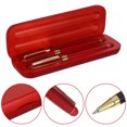 thumbnail image 1 of OULII Ensemble de Stylos-Plume Rouges avec Boîte en Bois pour une Écriture Fluide Papeterie de Bureau, 1 of 8