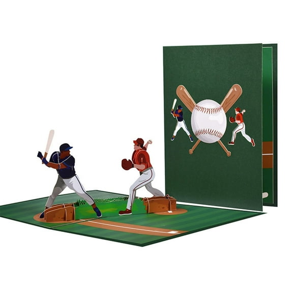 Baseball Pop-Up Card 3D Baseball Greeting Card with Envelope All Occasion Retirement Graduation Birthday Card for Dad