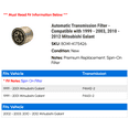 thumbnail image 2 of Automatic Transmission Filter - Compatible with 1999 - 2003, 2010 - 2012 Mitsubishi Galant 2000 2001 2002 2011, 2 of 2
