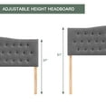 thumbnail image 3 of Weture Tufted Upholstered Headboard King Size , Adjustable Height, Gray, 3 of 7