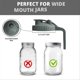 thumbnail image 3 of 2 Pack Wide Mouth Flip Cap Jar Lids,Leak-Proof Seal Cover,Gray, 3 of 5