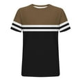 thumbnail image 3 of RXMEKW T-Shirt à Manches Courtes Rayé pour Hommes, Haut de Sport Décontracté, T-Shirt à Col Rond en Polyester, 3 of 5