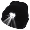 thumbnail image 2 of Viworld Unisex 4 LED Beanie Hat with The Lights Winter Warm Headlamp Cap for Men Women USB Rechargeable Caps Gifts, Black, 2 of 9