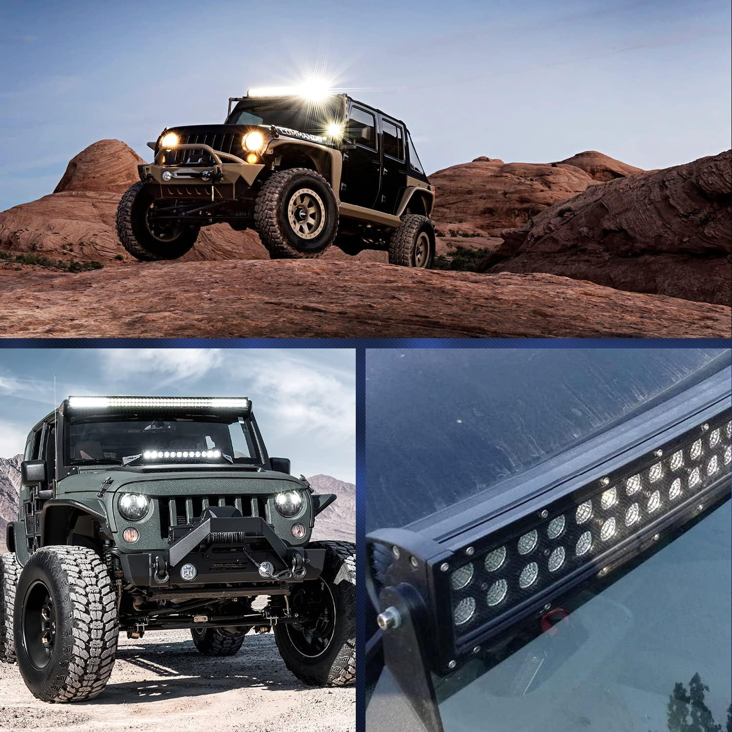 Waywe LED Light Bar 32Inch 180W Curved Off Road Lights for Trucks Flood Spot Combo Beam Driving Lamp Work Lights with Heavy Duty 12V 5Pin Rocker Switch Wiring Harness Kit