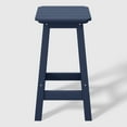 thumbnail image 6 of WestinTrends Malibu 24" HDPE Outdoor Patio Counter High Backless Square Bar Stools Set of Three, Navy Blue, 6 of 8