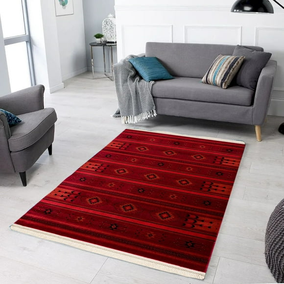 Afghan Red And Black Baluchi Rug 3'3"X5'