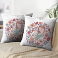 thumbnail image 3 of LALILO Throw Pillow Covers Mother And Her Child Floral Wreath And Cushion Cover 18" x 18", 2 Pack, 3 of 6