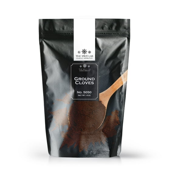 The Spice Lab Ground Cloves - Kosher Gluten-Free Non-GMO All Natural Spice - 5050 - 4 oz Resealable Bag