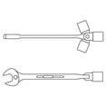 thumbnail image 2 of Gedore 534 10 Combination swivel head wrench 10 mm, 2 of 4