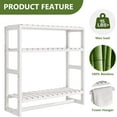 thumbnail image 6 of Bathroom Storage Shelves Organizer Adjustable 3 Tiers, Over the Toilet Storage Floating Shelves for Wall Mounted with Hanging Rod (White), 6 of 7