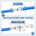 thumbnail image 4 of Conectores de línea de aire Uxcell, 3 piezas de adaptadores rápidos de latón de 1/3 a 1/2", 4 of 6