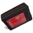 thumbnail image 4 of MARSHAL Small Genuine Leather Wallet for Women, RFID Blocking Credit Card Holder Wallet Brown, 4 of 7