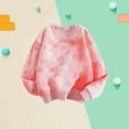 thumbnail image 2 of CYMMPU Girls Tie Dye Sweatshirts Oversized Long Sleeve Crewneck Pullovers Teens Graphic Sweaters Preppy Cloth Winter Fashion Pink 8 Years, 2 of 4