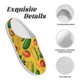 thumbnail image 5 of KLL Colorful Vegetables Pattern Adult Unisex Cozy Slippers,Fuzzy Slip-on Slippers TPR Sole Slippers Comfort Plush Home Footwear for Indoor & Outdoor-13, 5 of 7