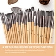 thumbnail image 3 of Stri 24Pcs Artist Paint Brushes Paint Brush Set Nylon Hair Painting Brushes Oil Painting Brushes, 3 of 7