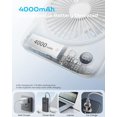 thumbnail image 3 of Ventilador de escritorio Otlonpe, pequeño, 6,5 pulgadas, 4000 mAh, recargable, 3 of 8