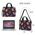 thumbnail image 3 of FORMRS 16" Laptop Sleeve Bag Carrying Case with Handle Travel Shoulder Briefcase, Halloween Purple Ghosts, 3 of 8