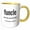 Yellow/White, variant on 3drose, Funcle, Noun like a Dad, Only Cooler, Black Lettering on White Background, 11oz Two-tone Red Mug