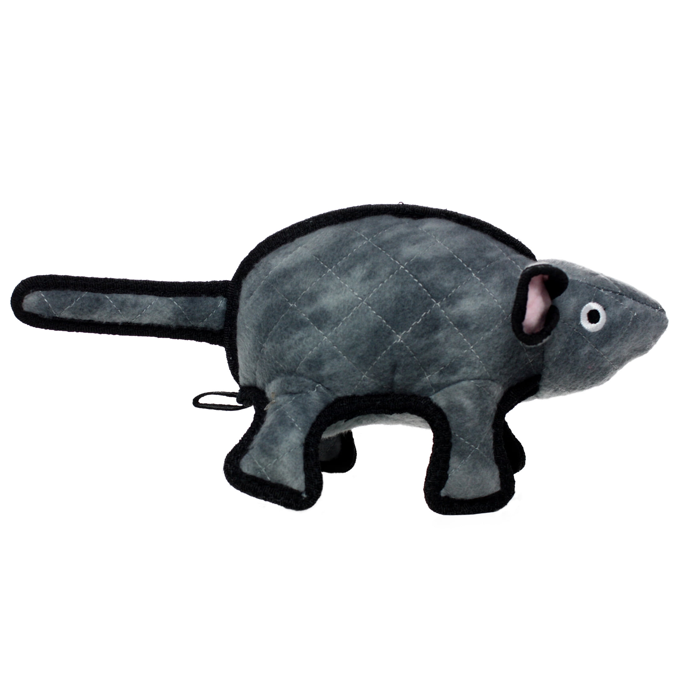 TUFFY Barnyard Mouse Gray Durable Plush Squeaky Dog Toy, 2-Pack