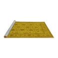 thumbnail image 2 of Ahgly Company Machine Washable Indoor Round Oriental Yellow Traditional Area Rugs, 8' Round, 2 of 4