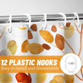 thumbnail image 2 of Fall Shower Curtain for Bathroom, Colorful Boho Floral Shower Curtains, Modern Autumn Plants Abstract Tree Leaves Bath Curtain with Hooks, Waterproof Fabric 72x72 Inches, Brown Red, 2 of 6