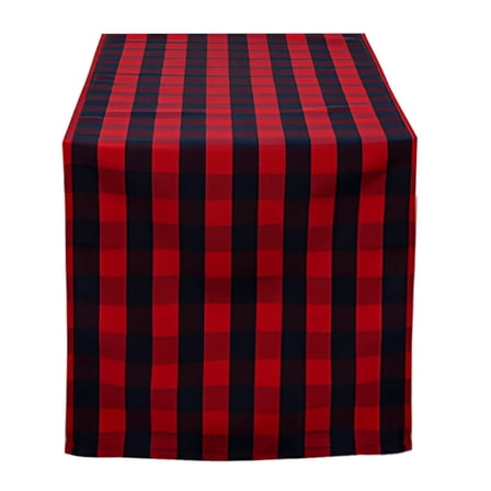 Christmas Table Runner Christmas Dining Table Décor Farmhouse Plaid Table Kitchen Décor Red and White Xmas Runner Decoration for Home 13"x 72"