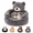 Gray, variant on Teddy Bear Dog Bed for Dogs and Cats, Soft Plush Cuddler Pet Bed with Washable Cover and Anti Slip Bottom, Cozy Puppy Sleeping Bed for Indoor Use