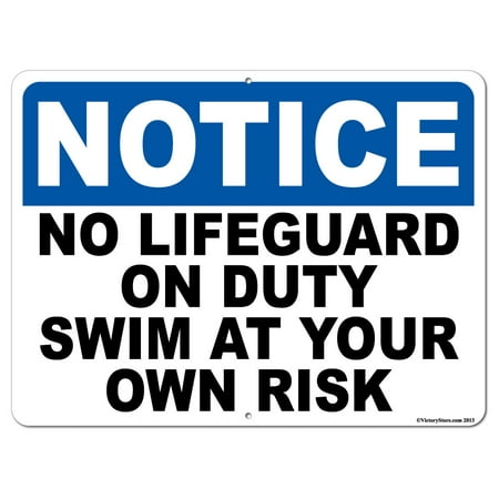 Notice No Lifeguard on Duty 18