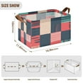 thumbnail image 7 of Yayeee Foldable Storage Basket for Shelves with Handles Waterproof Cloth Bins, Red Teal Plaid, 7 of 7