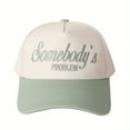 thumbnail image 2 of Somebody's Problem" Embroidered Trucker Hat Playful & Sassy Statement Cap, 2 of 8