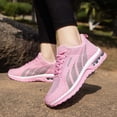 thumbnail image 4 of Women's Sneakers Breathable Mesh Running Shoes Fashion Lace Up Casual Sneakers Lightweight Comfortable Walking Athletic Shoes, 4 of 5
