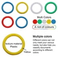 thumbnail image 3 of 100 units of flexible plastic rings in various colors for use in binding documents, cards and stacking samples - 28mm, 3 of 5