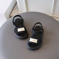 thumbnail image 4 of Zanarzt Summer Sandals Unisex Kids Summer Sandals Comfort Anti Slip Open Toe Adjustable Walking Beach Shoes Black,US 12, 4 of 7
